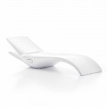Espreguiçadeira de jardim Chaise Longue Design em plástico branco - Zoe by Mayyour