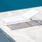 Berço de Jardim Empilhável em Aço Feito na Itália 2 Peças - Arwen Viadurini