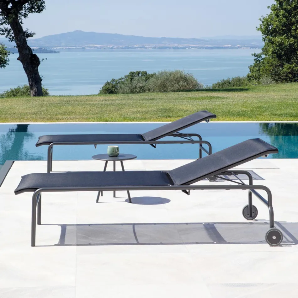 Berço de Jardim Empilhável em Aço Feito na Itália 2 Peças - Arwen Viadurini