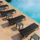 Espreguiçadeira de jardim empilhável de polipropileno e têxtil colorido - Artelia Viadurini