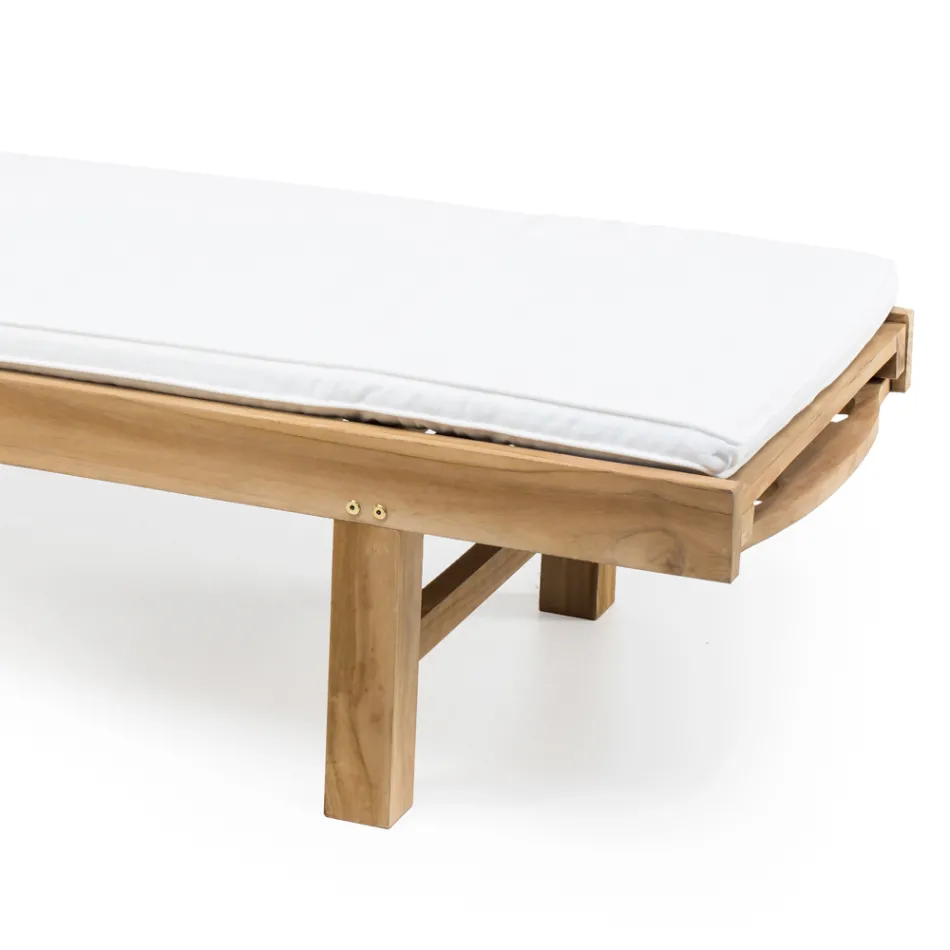 Espreguiçadeira de Jardim em Madeira Teca Natural - Yggdrasil Viadurini