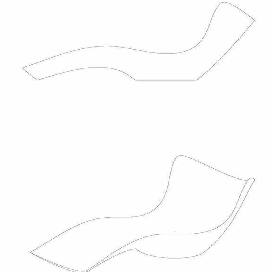 Cama de jardim Surf by Vondom, design moderno em polietileno Viadurini