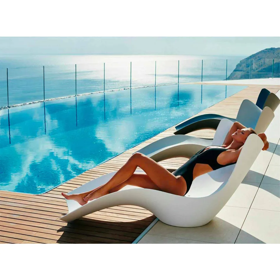 Cama de jardim Surf by Vondom, design moderno em polietileno Viadurini