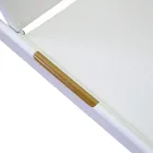 Cama de grades em alumínio e textilene com inserto em madeira de poliéster - Tinta Viadurini