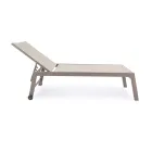 Espreguiçadeira de jardim moderna em alumínio com rodas para exteriores - Franz Viadurini