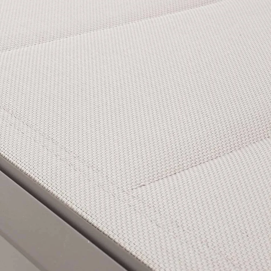 Espreguiçadeira de jardim moderna em alumínio com rodas para exteriores - Franz Viadurini