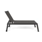 Espreguiçadeira de jardim moderna em alumínio com rodas para exteriores - Franz Viadurini