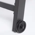 Espreguiçadeira de jardim moderna em alumínio com rodas para exteriores - Franz Viadurini