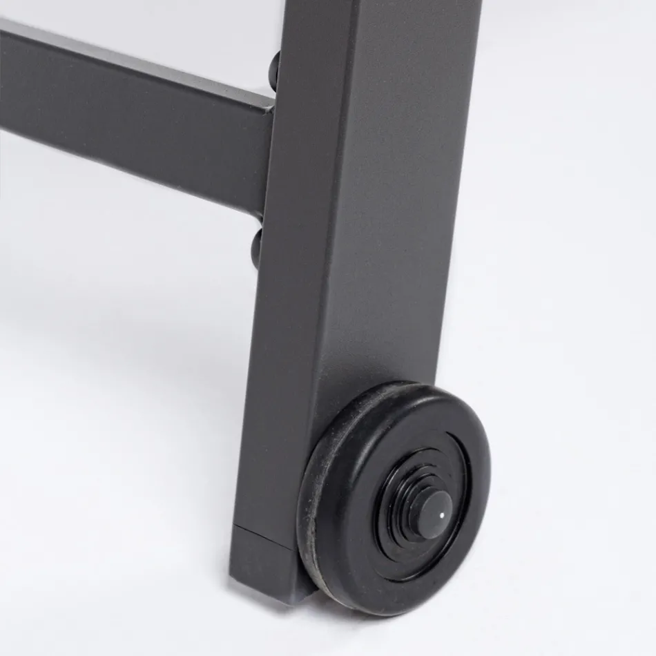 Espreguiçadeira de jardim moderna em alumínio com rodas para exteriores - Franz Viadurini