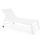 Espreguiçadeira de jardim moderna em alumínio com rodas para exteriores - Franz Viadurini