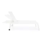 Espreguiçadeira de jardim moderna em alumínio com rodas para exteriores - Franz Viadurini