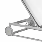 Espreguiçadeira de Jardim em Alumínio, Rodas e Encosto Reclinável - Julie Viadurini