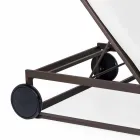 Espreguiçadeira de Jardim em Alumínio, Rodas e Encosto Reclinável - Julie Viadurini