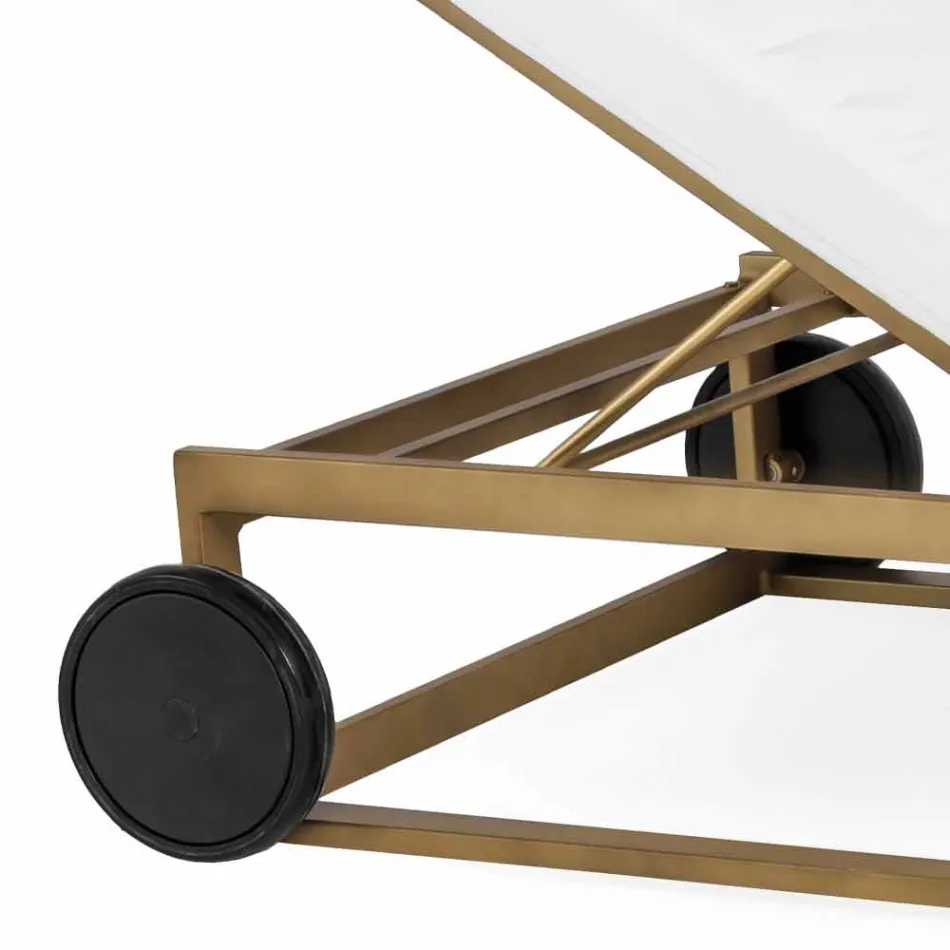 Espreguiçadeira de Jardim em Alumínio, Rodas e Encosto Reclinável - Julie Viadurini