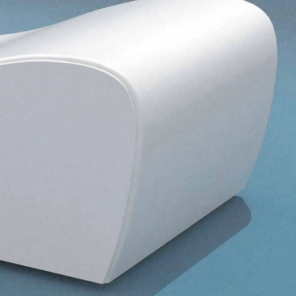 Berço relaxar Onda Trona branco náutico imitação de couro feito na Itália Viadurini