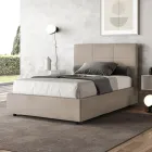 Cama de 120x200 cm com cabeceira retangular em microfibra, fabricada na Itália - Brina Viadurini