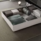 Cama de 120x200 cm com cabeceira retangular em microfibra, fabricada na Itália - Brina Viadurini