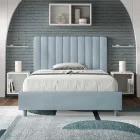 Cama de microfibra 140x200 cm com linhas verticais simétricas, fabricada na Itália - Glove Viadurini