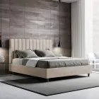 Cama de microfibra 140x200 cm com linhas verticais simétricas, fabricada na Itália - Glove Viadurini