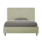 Cama de microfibra 140x200 cm com linhas verticais simétricas, fabricada na Itália - Glove Viadurini