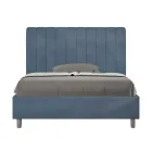 Cama de microfibra 140x200 cm com linhas verticais simétricas, fabricada na Itália - Glove Viadurini