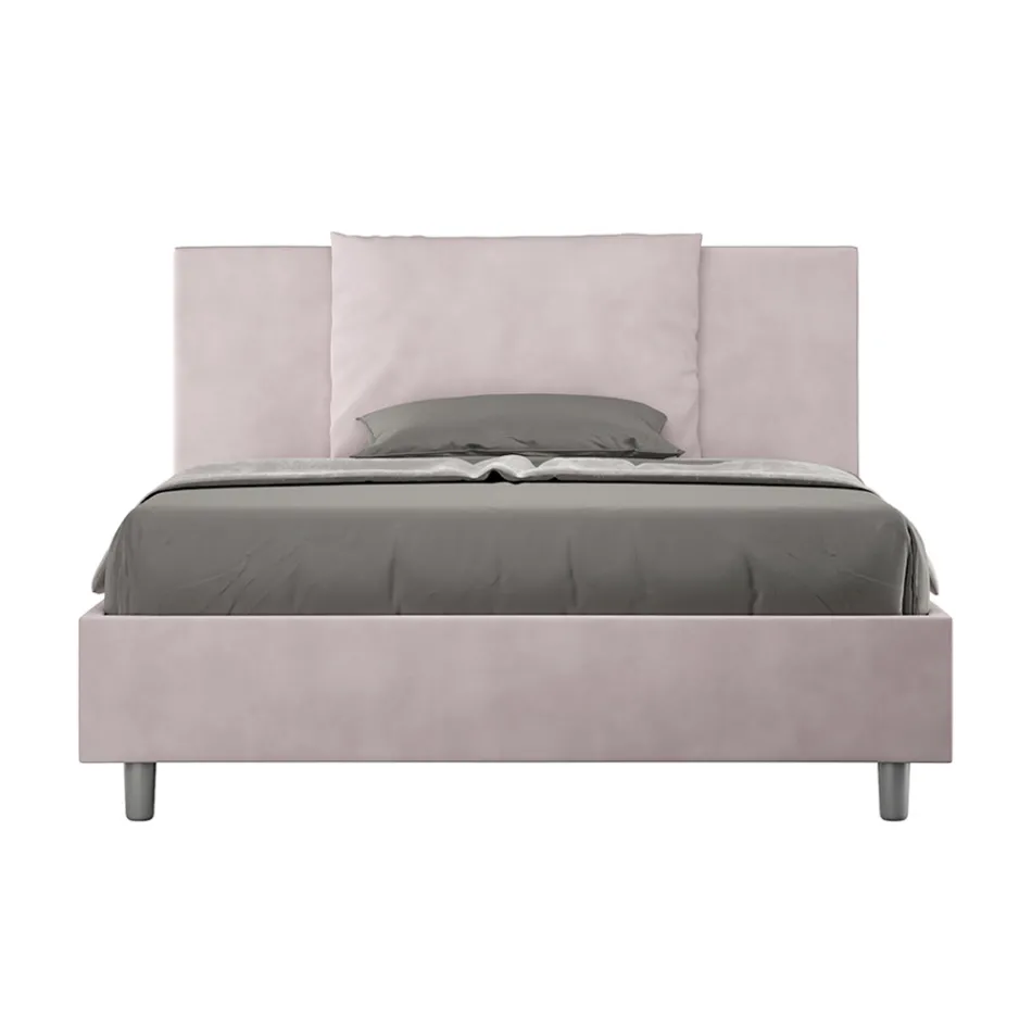 Cabeceira de cama 140x200 cm com almofadas de microfibra, fabricada na Itália - Olympic Viadurini