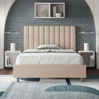 Cabeceira de cama 140x200 cm com linhas verticais simétricas Made in Italy - Luva Viadurini