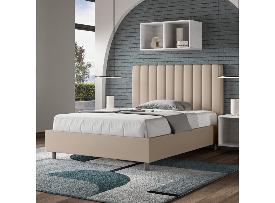 Cabeceira de cama 140x200 cm com linhas verticais simétricas Made in Italy - Luva Viadurini