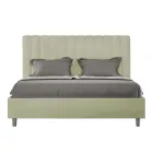 Cama de microfibra 160x200 cm com linhas verticais simétricas, fabricada na Itália - Glove Viadurini