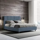 Cama de microfibra 160x200 cm com linhas verticais simétricas, fabricada na Itália - Glove Viadurini