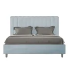 Cama de microfibra 160x200 cm com linhas verticais simétricas, fabricada na Itália - Glove Viadurini