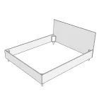 Cama de 160x200 cm com cabeceira e almofadas em couro sintético, fabricada na Itália - Olympics Viadurini