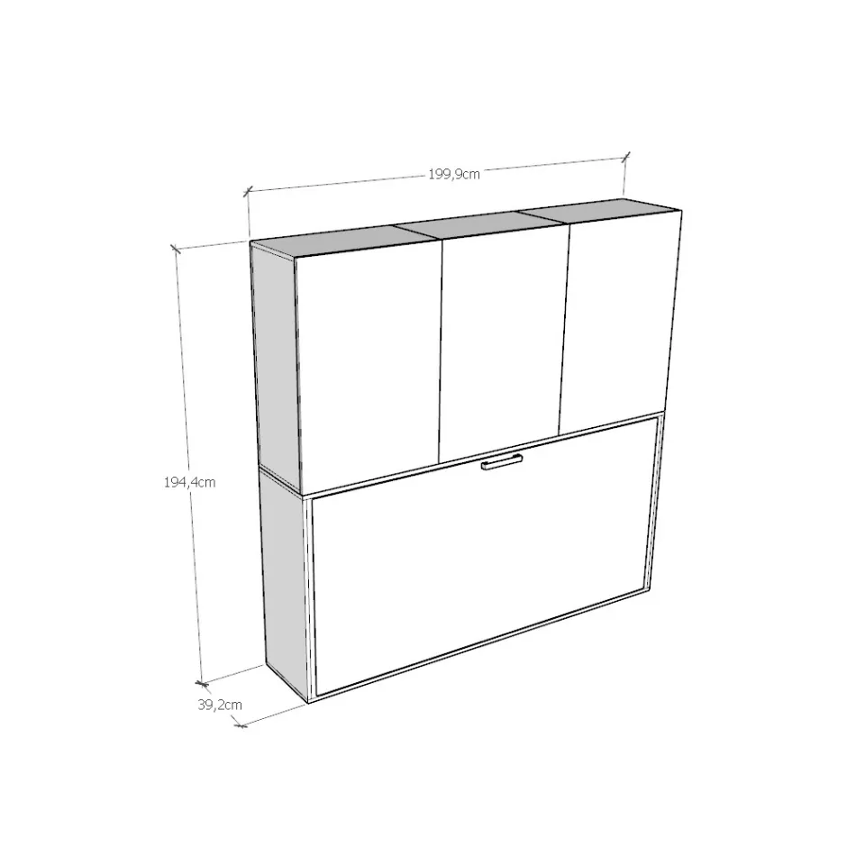 Cama de solteiro Murphy em diferentes composições - Collaborative Viadurini