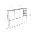 Cama de solteiro Murphy em diferentes composições - Collaborative Viadurini