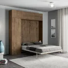 Cama Queen Size com Dobrável Vertical com Coluna e Móvel de Parede - Magicompare Viadurini