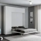 Cama Queen Size com Dobrável Vertical com Coluna e Móvel de Parede - Magicompare Viadurini
