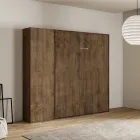 Cama Queen Size com Dobrável Vertical e Coluna - Magicompare Viadurini