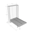 Cama Queen Size com Dobrável Vertical em Diferentes Acabamentos - Magicompare Viadurini