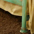 Cama de solteiro e meia Gabriella ferro verde cobre batido Viadurini