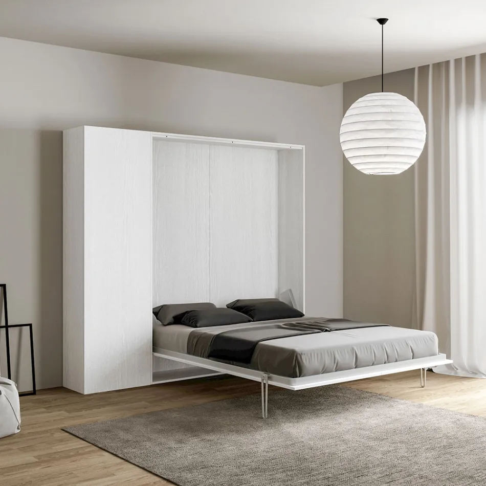 Cama francesa dobrável vertical com coluna - Magicompare Viadurini