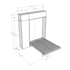 Cama francesa dobrável vertical com armário de parede e coluna - Magicompare Viadurini