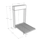 Cama francesa dobrável vertical com armário de parede - Magicompare Viadurini