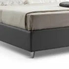 Cama com Recipiente Duplo Estofado em Couro Falso Made in Italy - Raggino Viadurini