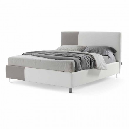 Cama com Recipiente Duplo em Ecoleather Bicolor Made in Italy - Jasmine Viadurini