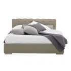 Cama com móvel duplo em couro ecológico ou tecido fabricado na Itália - boneca Viadurini