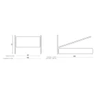 Cama de Solteiro com Cabeceira em Tecido Made in Italy - Fiuto Viadurini