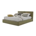 Cama de Casal Estofada com Box em Tecido Ecoleather Made in Italy - Deserto