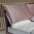 Cama de casal 160x190 com 2 almofadas macias com babado perimetral - Ernesta Viadurini