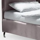 Cama de casal 160x190 com 2 almofadas macias com babado perimetral - Ernesta Viadurini