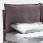 Cama de casal 160x190 com 2 almofadas macias com babado perimetral - Ernesta Viadurini